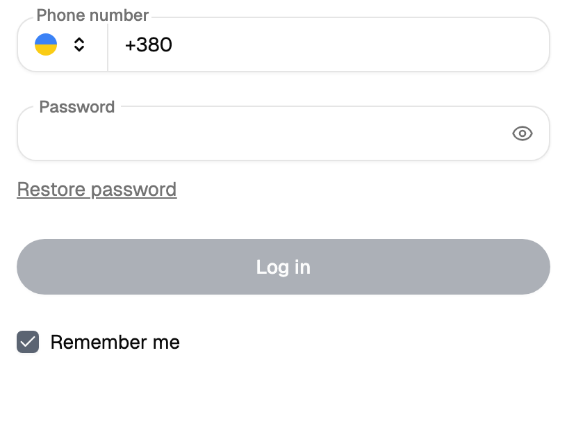 Sign-in form Sign-in form